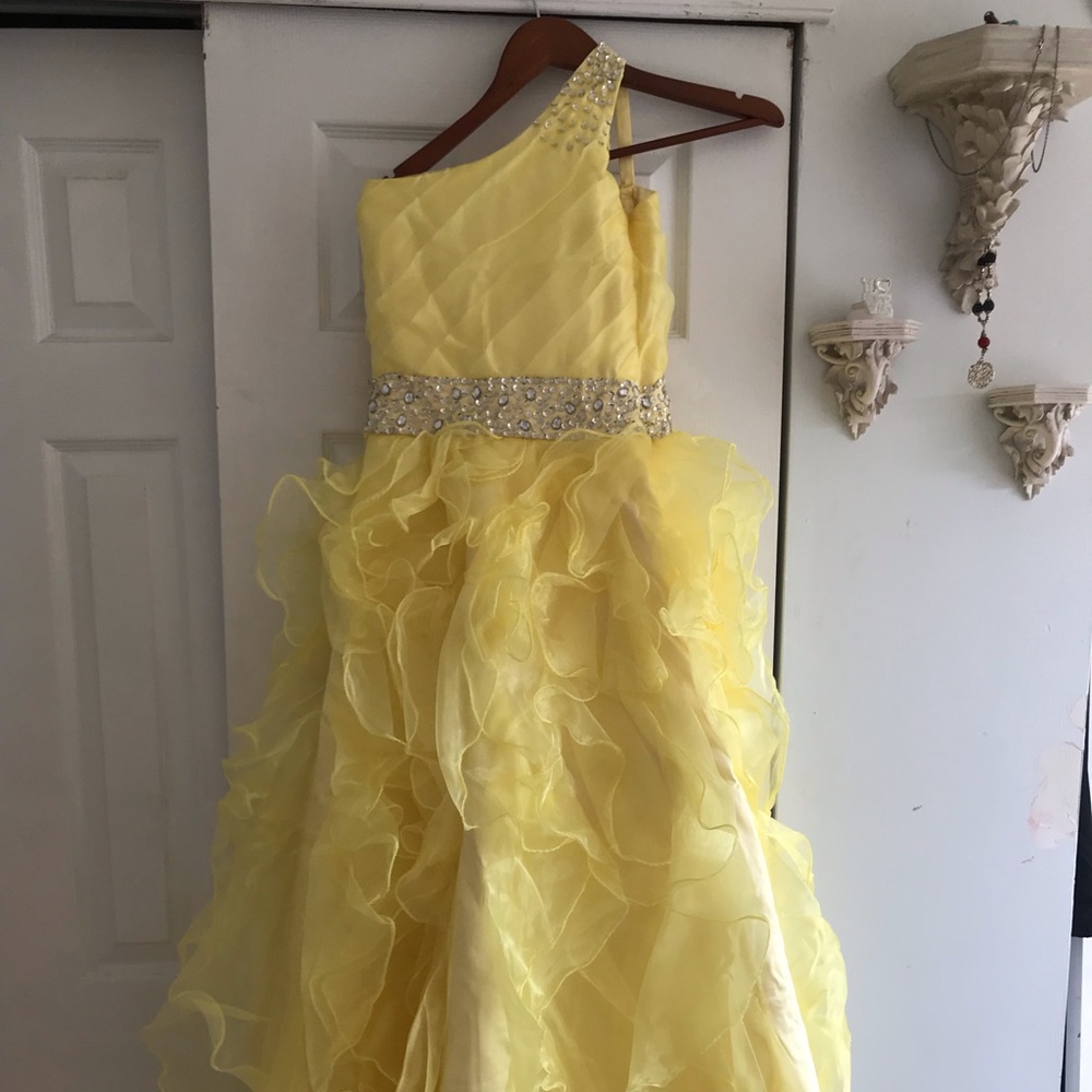 Yellow preteen ball gown